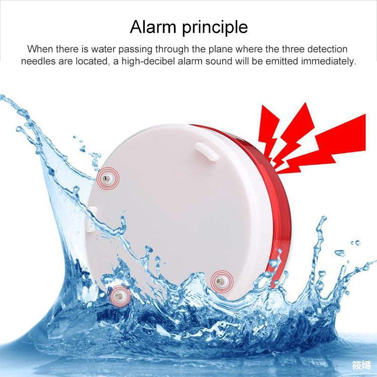 Independent Water Leakage Alarm with Sound&light 85dB Flooding Detector Wireless Strobe Water Leak Sensor