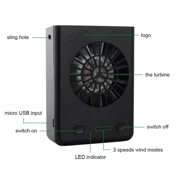 Multi-Functional Rechargeable Hanging Mini Fan