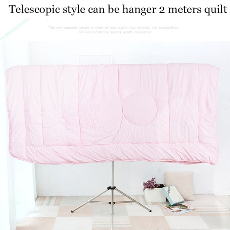 Stainless Steel Folding Drying Racks Floor-standing Balcony Clothes Racks Portable Indoor T-hangers Holder, Size:125-185cm Extension