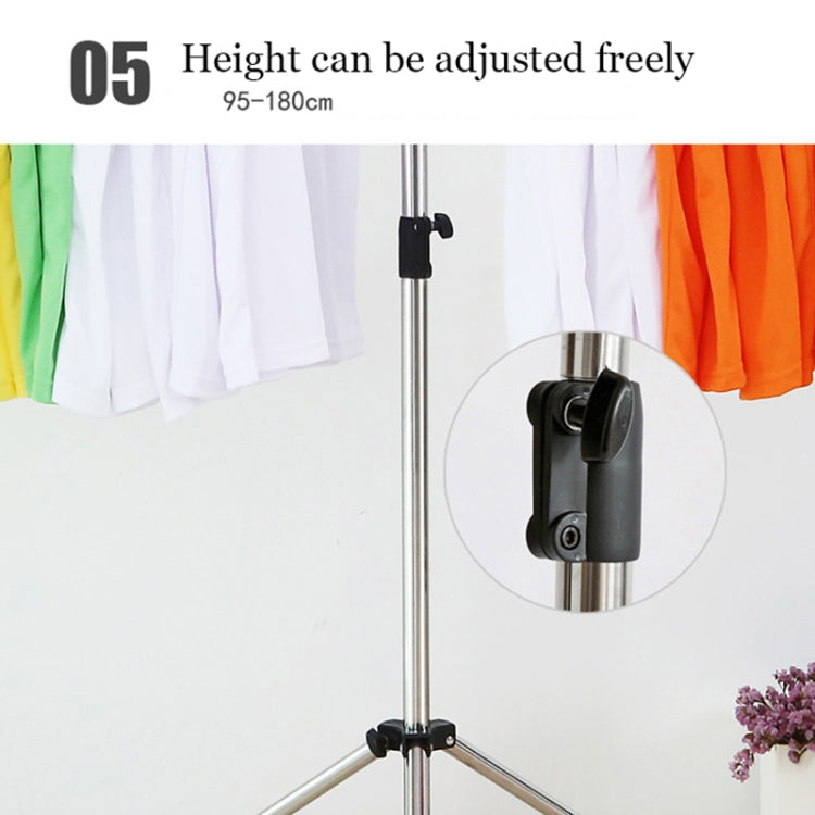 Stainless Steel Folding Drying Racks Floor-standing Balcony Clothes Racks Portable Indoor T-hangers Holder, Size:165cm
