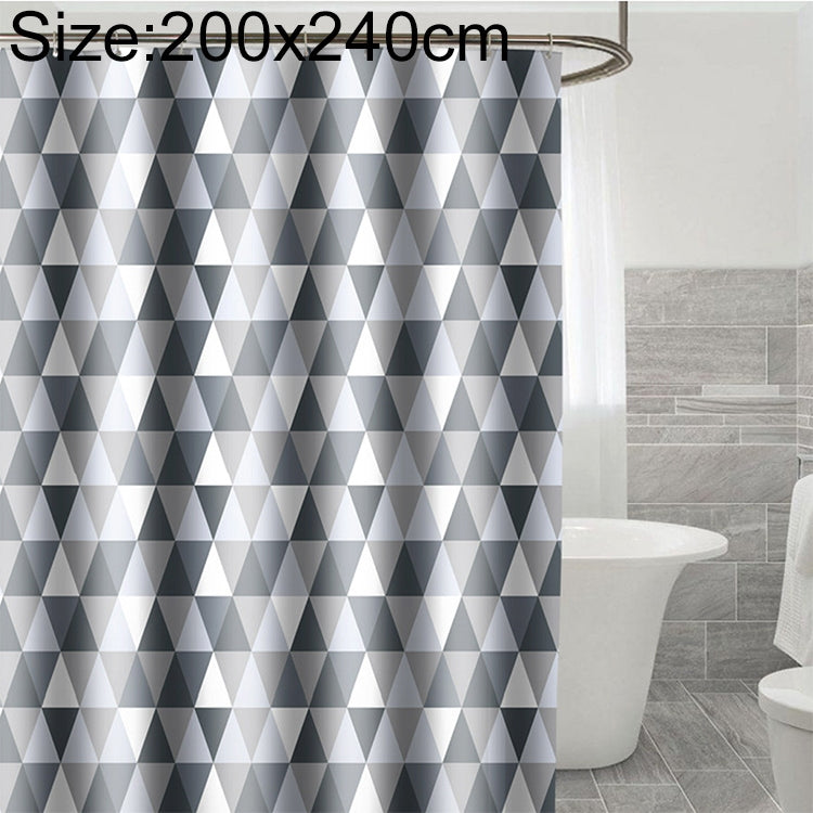 Curtains for Bathroom Waterproof Polyester Fabric Moldproof Bath Curtain, Size:200x240cm