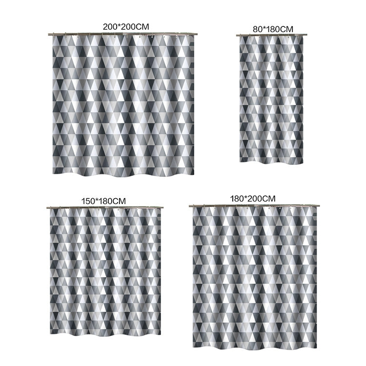 Curtains for Bathroom Waterproof Polyester Fabric Moldproof Bath Curtain, Size:200x240cm