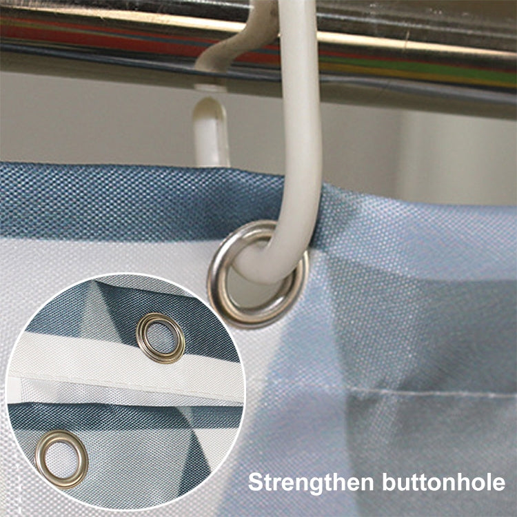 Curtains for Bathroom Waterproof Polyester Fabric Moldproof Bath Curtain, Size:200x240cm