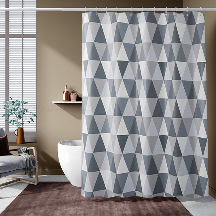 Curtains for Bathroom Waterproof Polyester Fabric Moldproof Bath Curtain, Size:200x240cm