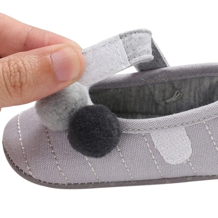 Baby Girl Lovely Printing Shoes Small Fresh Pompon Decoration Baby Princess Shoes(White)