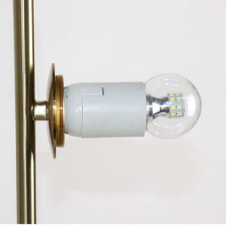 Modern Minimalist Round Frosted Glass Marble Table Lamp, US Plug, Power source: 5W(Black)