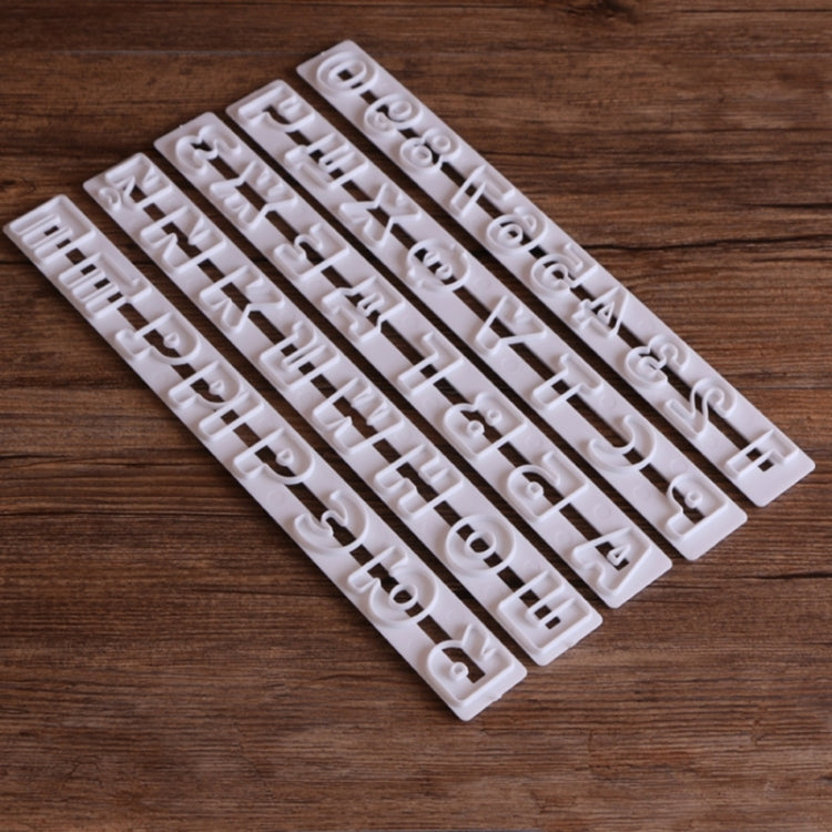 Russian Letters Fondant Molds Embosser Sugar Craft Alphabet Moulds Cake Dessert Decor DIY Bakeware Tools, Size:24x2.6x0.6cm
