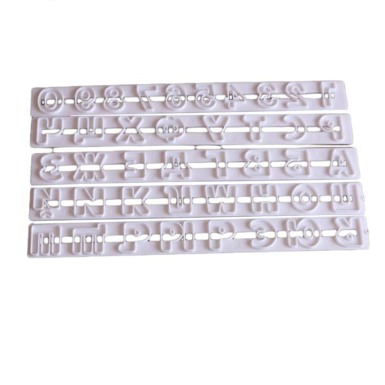Russian Letters Fondant Molds Embosser Sugar Craft Alphabet Moulds Cake Dessert Decor DIY Bakeware Tools, Size:24x2.6x0.6cm