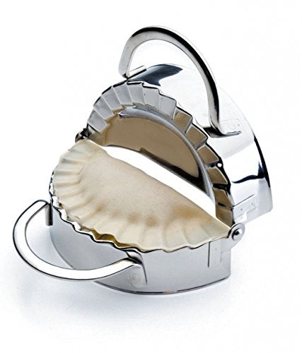 Stainless Steel Dumpling Maker Dough Cutter Dumpling Mould Kitchen Accessories Pastry Tools, Specification:Large 9.7cm with White Box