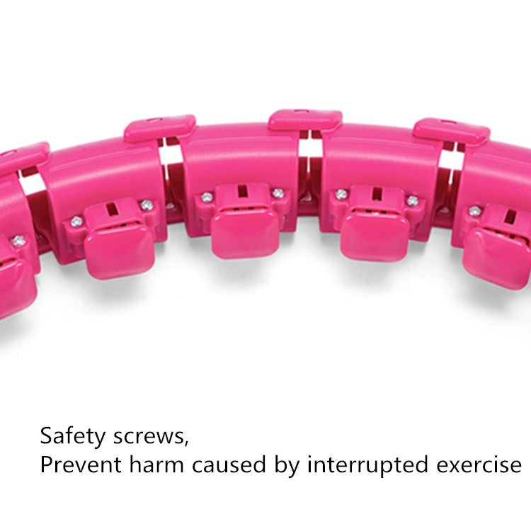 360-degree Surround Massage Not Drop Fitness Hoop with Sandbags, Size:14 Knots (Waistline: 60cm)(Pink)