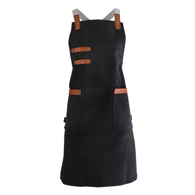 Washed Canvas Apron Chef Cafe Shop BBQ Hairdresser Aprons