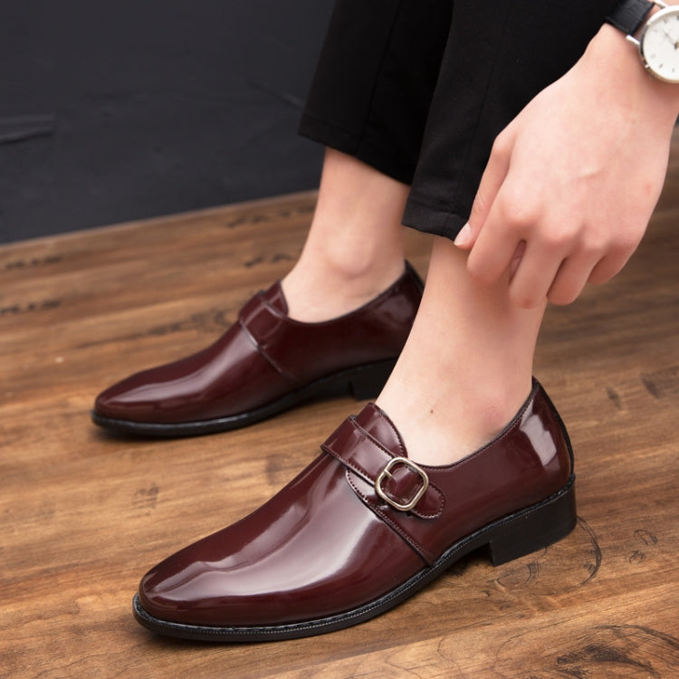 Men Leather Shoes Office Loafers Man Casual Wedding Shoes, Size:39