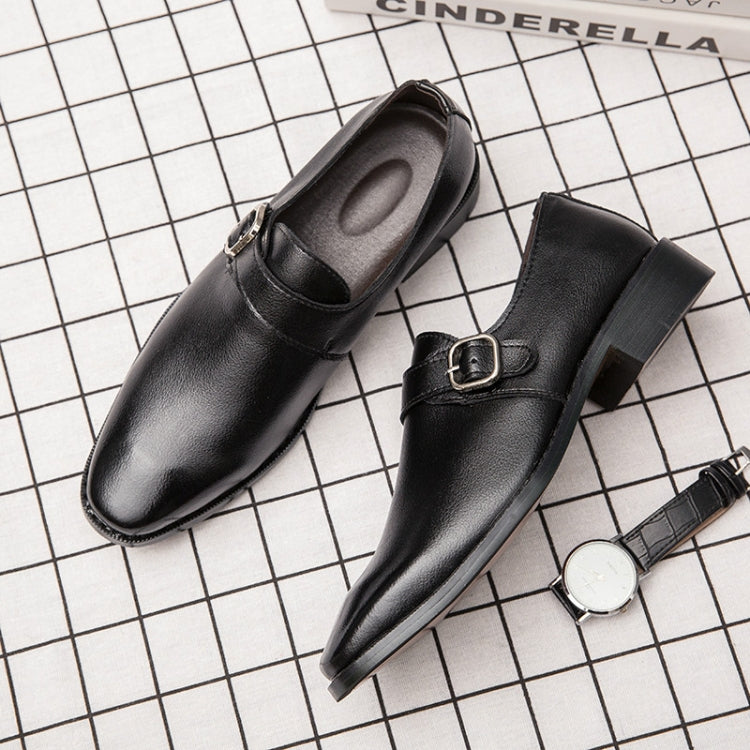 Men Leather Shoes Office Loafers Man Casual Wedding Shoes, Size:39