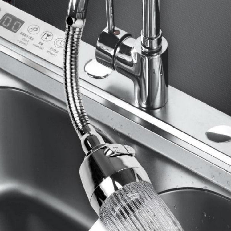 Kitchen Faucet Splash-proof Extender Water-saving Booster, Specification:Galvanized 2 Files +Filter