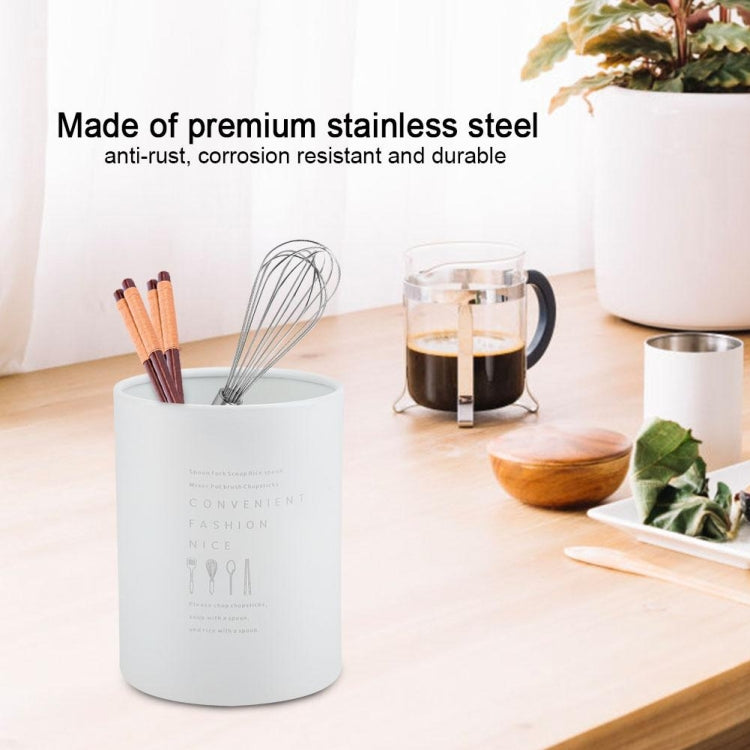 Stainless Steel Drainable Chopsticks Knife Fork Storage Tube Holder Organizer