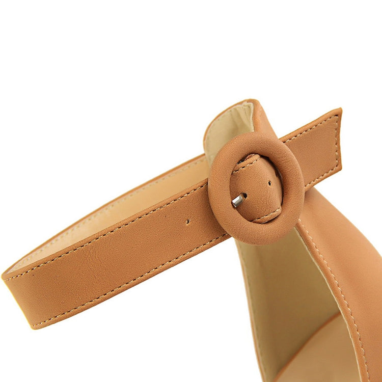 13CM Women Classic Block High Heels Sandals Female  Summer Shoes, Shoe Size:36
