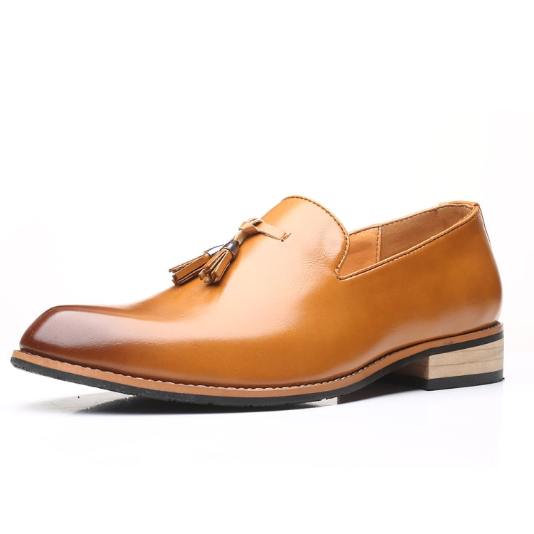 Pointed British Men Dress Shoes Soft Rubber Sole Shoes Wedding Shoes, Size:40