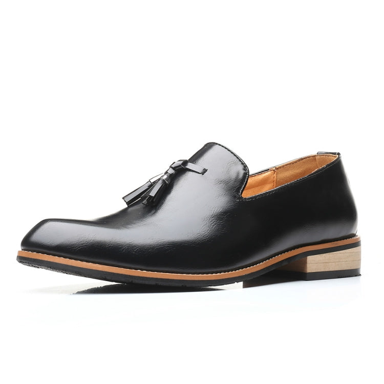 Pointed British Men Dress Shoes Soft Rubber Sole Shoes Wedding Shoes, Size:40