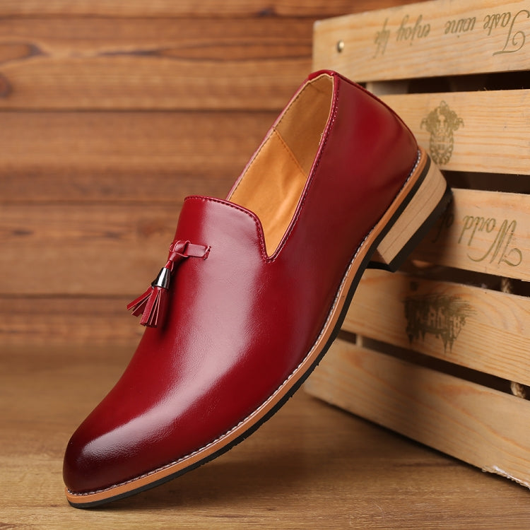 Pointed British Men Dress Shoes Soft Rubber Sole Shoes Wedding Shoes, Size:40