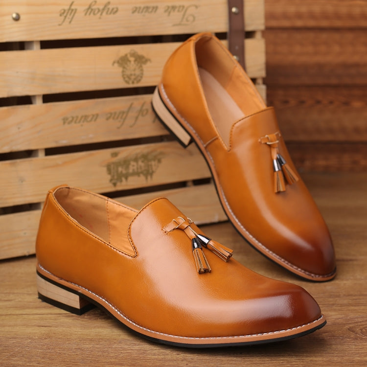 Pointed British Men Dress Shoes Soft Rubber Sole Shoes Wedding Shoes, Size:41