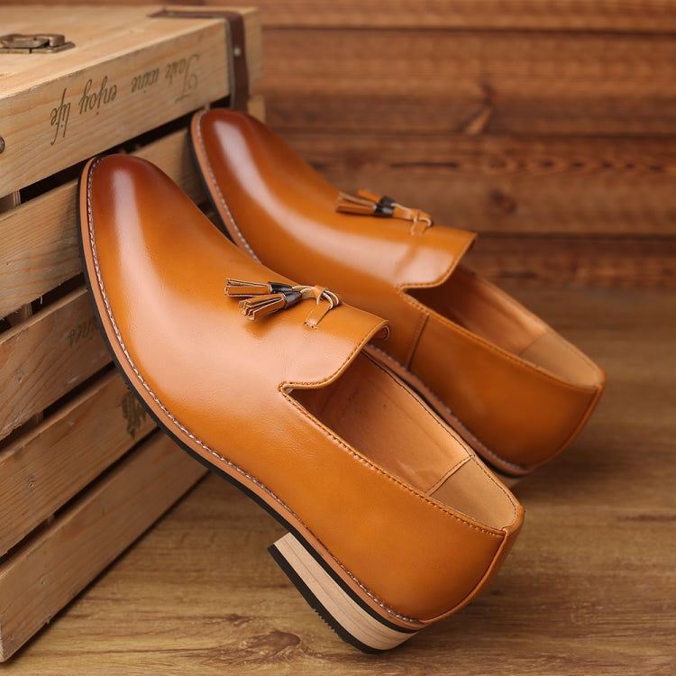 Pointed British Men Dress Shoes Soft Rubber Sole Shoes Wedding Shoes, Size:41