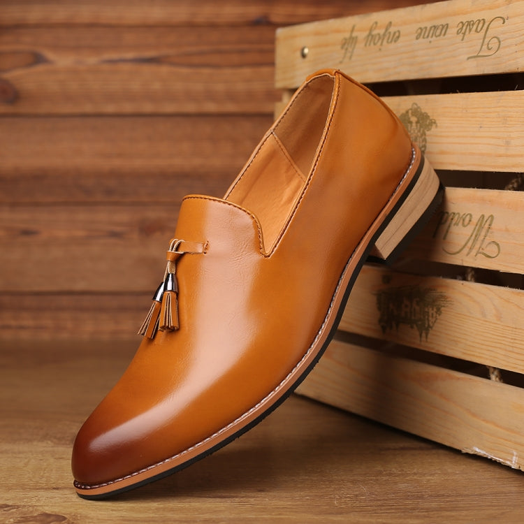Pointed British Men Dress Shoes Soft Rubber Sole Shoes Wedding Shoes, Size:41