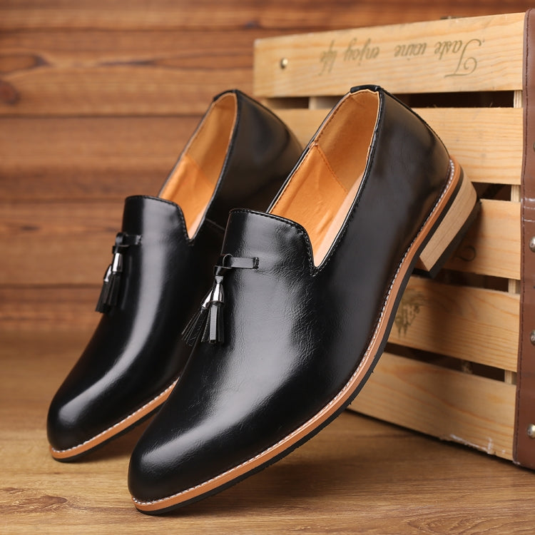 Pointed British Men Dress Shoes Soft Rubber Sole Shoes Wedding Shoes, Size:44