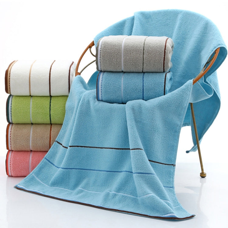 Strong Water Absorption Stripe Cotton Towel for Home & Hotel, Size:70x140cm