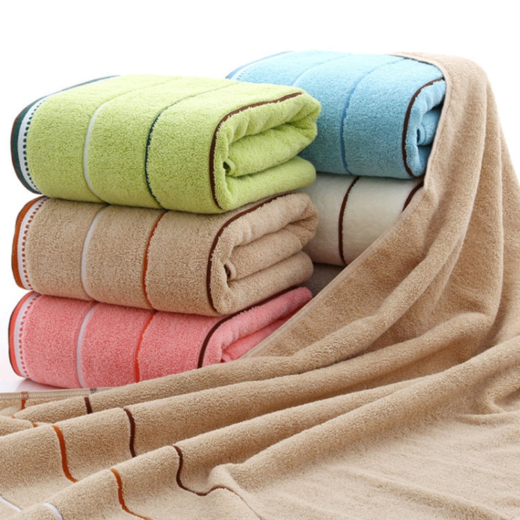 Strong Water Absorption Stripe Cotton Towel for Home & Hotel, Size:70x140cm