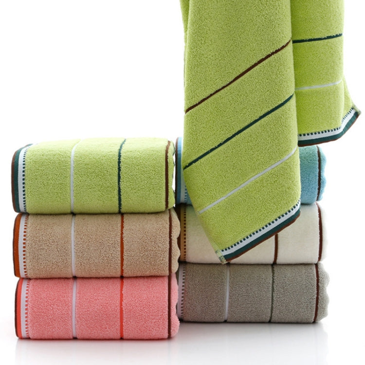 Strong Water Absorption Stripe Cotton Towel for Home & Hotel, Size:70x140cm
