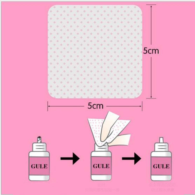 300 PCS Disposable Eyelash Extension Glue Removing Cotton Pad Makeup Cosmetic Cleaning Tool