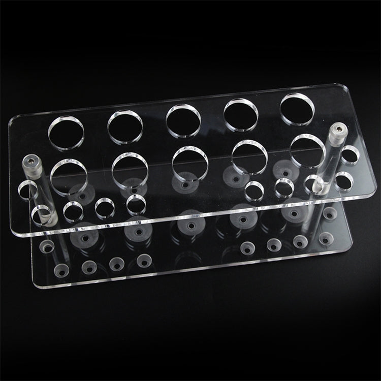 20 Holes Makeup Brush Display Stand Makeup Brush Holder Drying Rack Holder Air Brush Tool Brush Placement Table(Transparent)