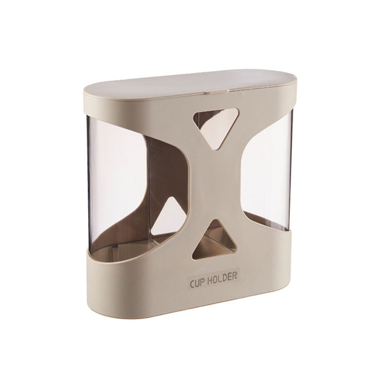 Free Punching Dustproof and Waterproof Wall-mounted Double Cup Holder isposable Cup Taker