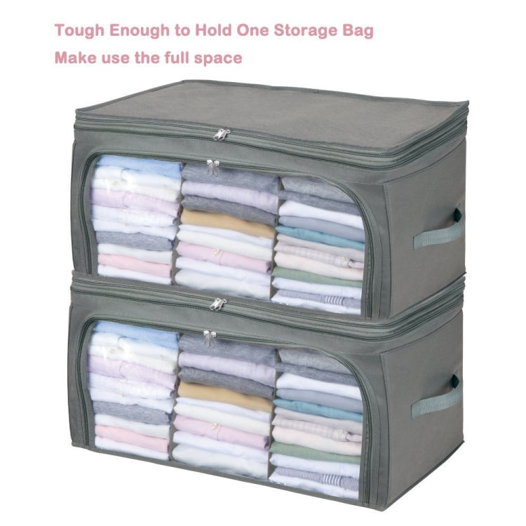 Non-woven Bamboo Charcoal Visible Upper Side Double Open Collapsible Storage Box