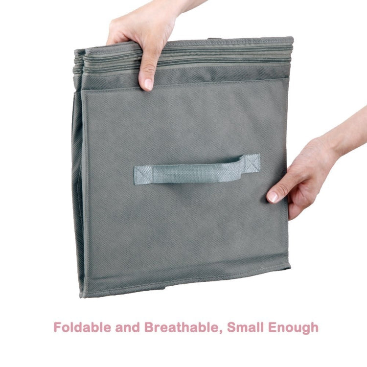 Non-woven Bamboo Charcoal Visible Upper Side Double Open Collapsible Storage Box