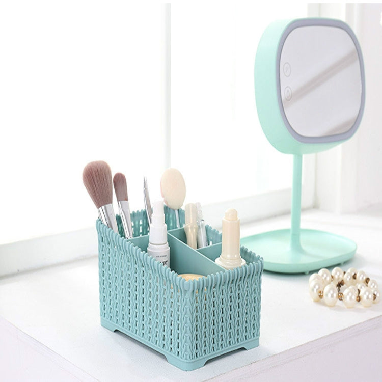 Plastic Coverless Desktop Miscellaneous Rattan Wicker Storage Basket