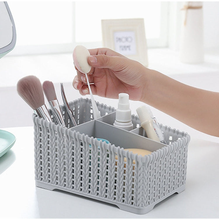 Plastic Coverless Desktop Miscellaneous Rattan Wicker Storage Basket