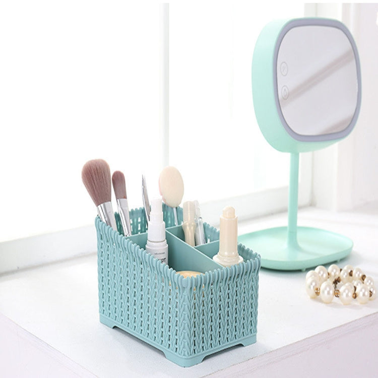 Plastic Coverless Desktop Miscellaneous Rattan Wicker Storage Basket