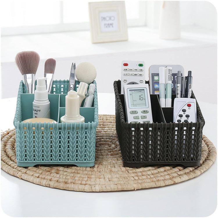 Plastic Coverless Desktop Miscellaneous Rattan Wicker Storage Basket