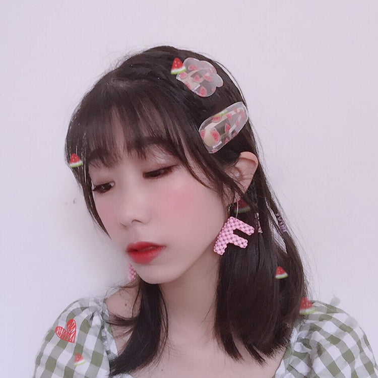 2 PCS Creative Cute Transparent Fruit Girl Hairpin Hair Accessories