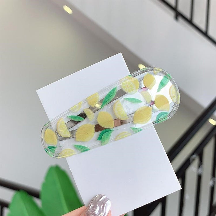 2 PCS Creative Cute Transparent Fruit Girl Hairpin Hair Accessories