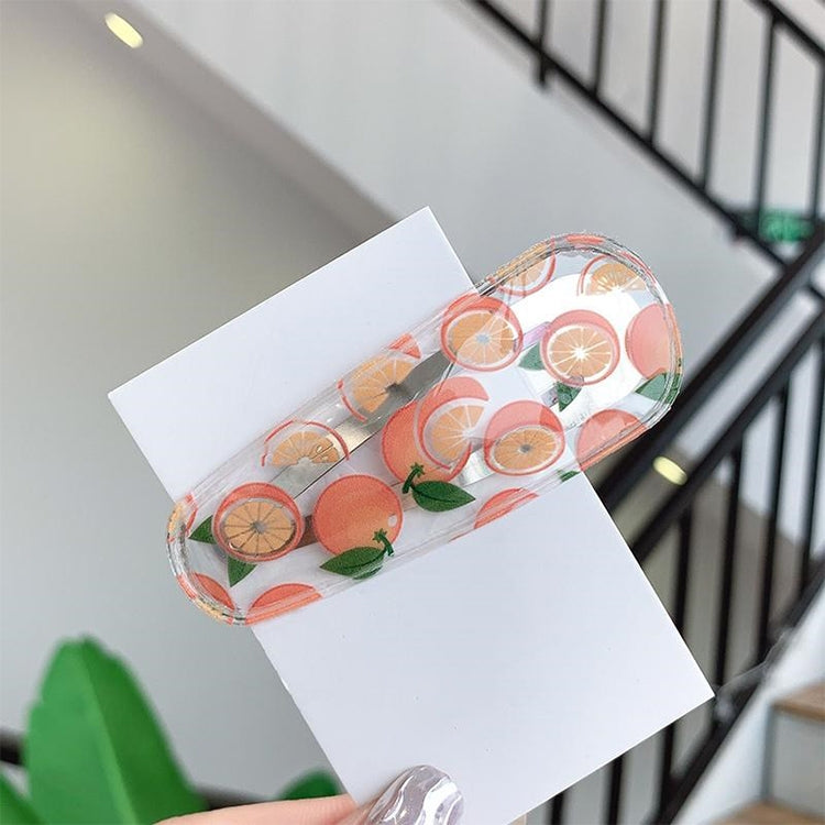 2 PCS Creative Cute Transparent Fruit Girl Hairpin Hair Accessories