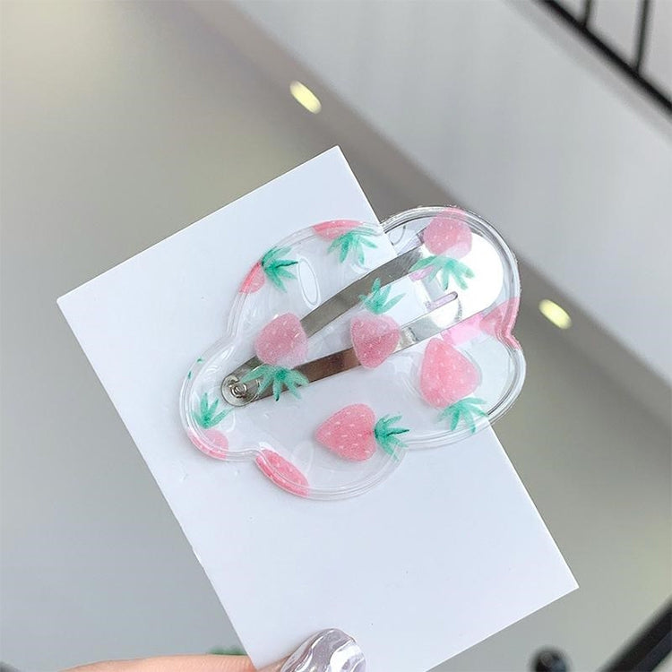2 PCS Creative Cute Transparent Fruit Girl Hairpin Hair Accessories
