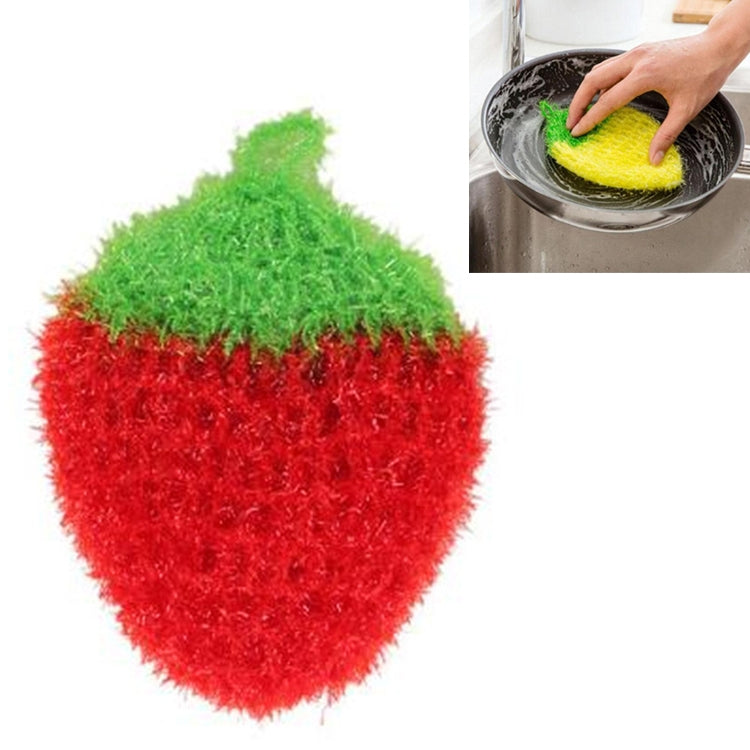 Cute Strawberry Dishcloth Polyester Fiber Dishrag Washing Cloth Clean Towel Home Kitchen Cleaning Tools
