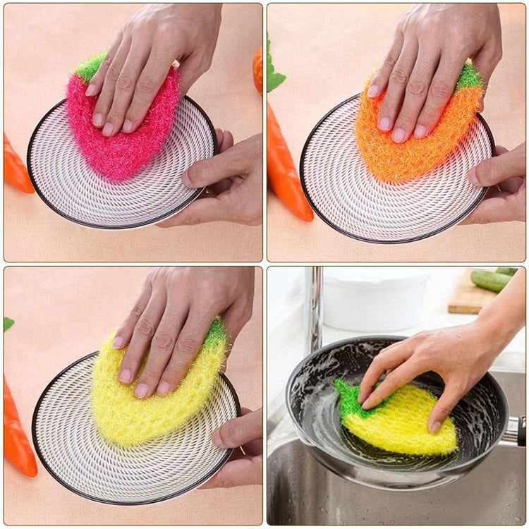 Cute Strawberry Dishcloth Polyester Fiber Dishrag Washing Cloth Clean Towel Home Kitchen Cleaning Tools