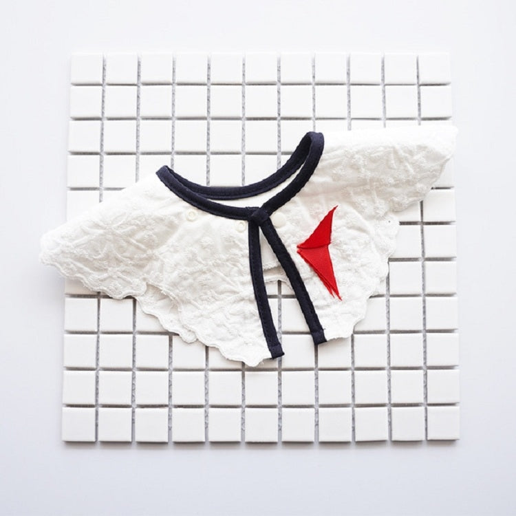 360 Degree Bib Saliva Towel With Red Bow Detachable Bib Fake Collar