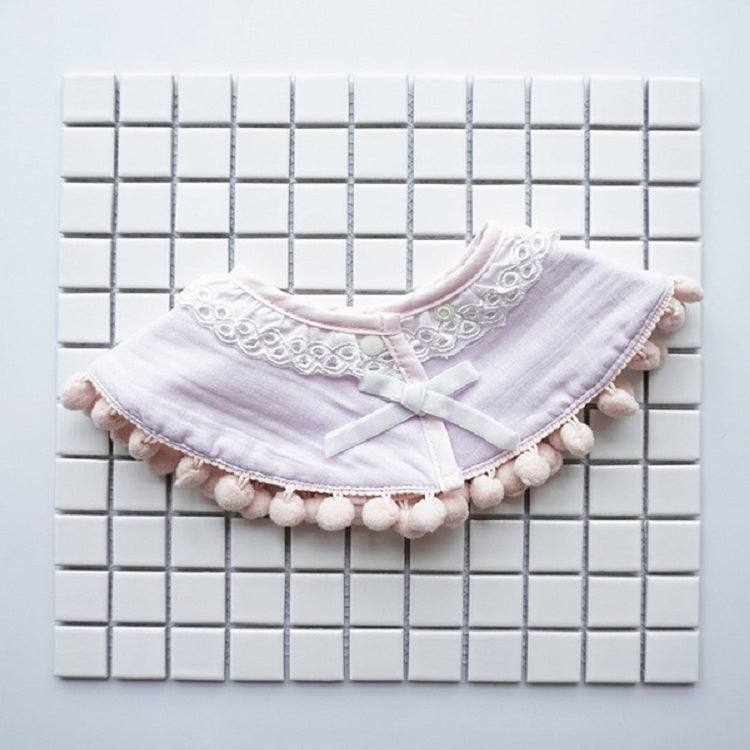 360 Degree Bib Saliva Towel With Red Bow Detachable Bib Fake Collar