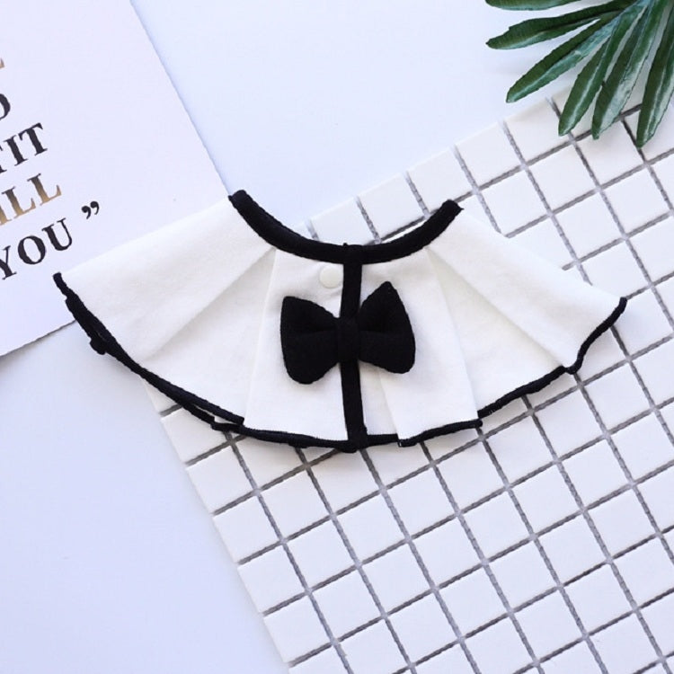 360 Degree Bib Saliva Towel With Red Bow Detachable Bib Fake Collar
