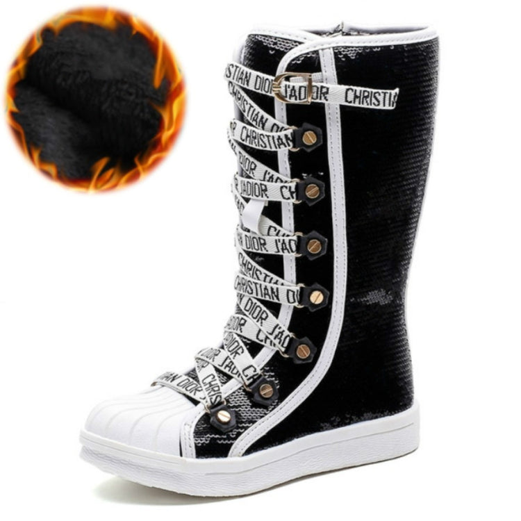 Sequined Girls High Boots, Size:27