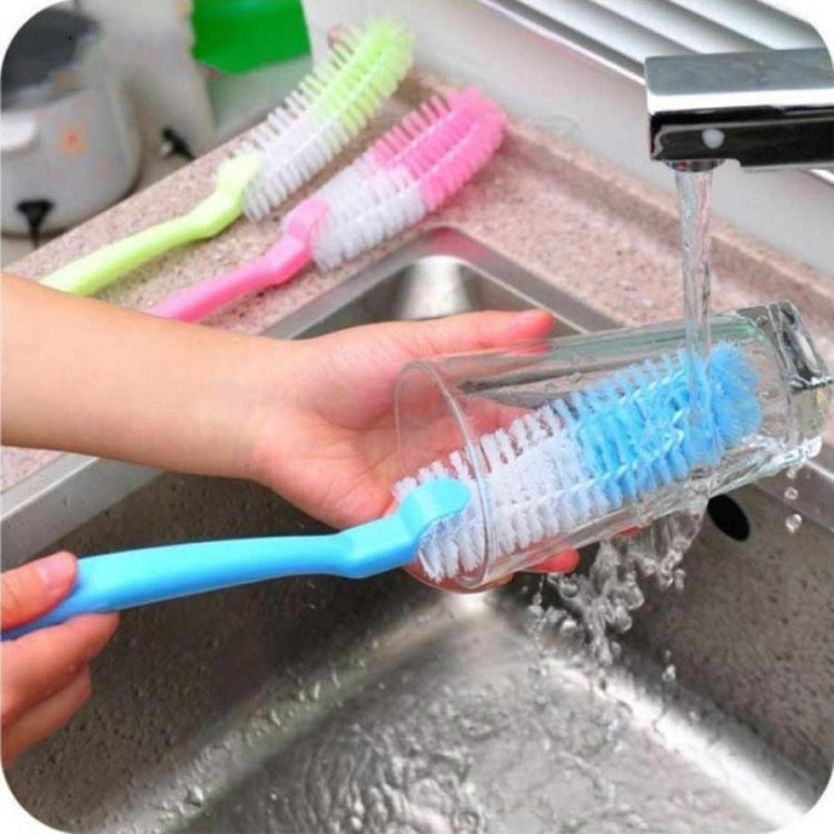 2 PCS Baby Multi-function Long Handle Bottle Cleaning Brush(Green)